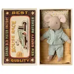 Maileg Maileg Little brother mouse in matchbox - spotty pjs