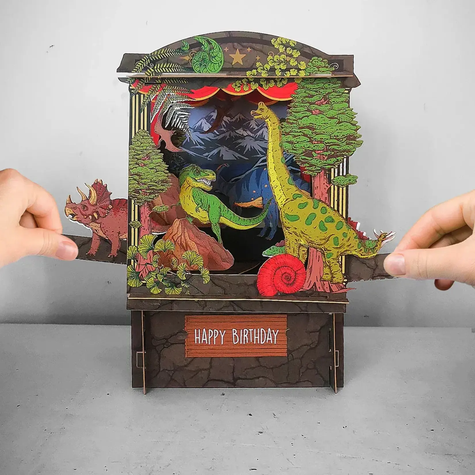 AllJoy Design Dinosaurs Pop Up 3D Theatre Card