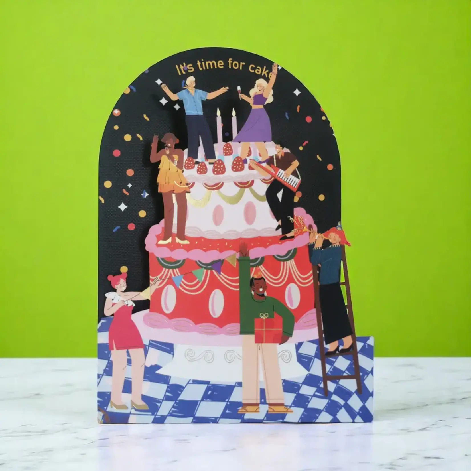 AllJoy Design Birthday Cake party Laser Cut Card
