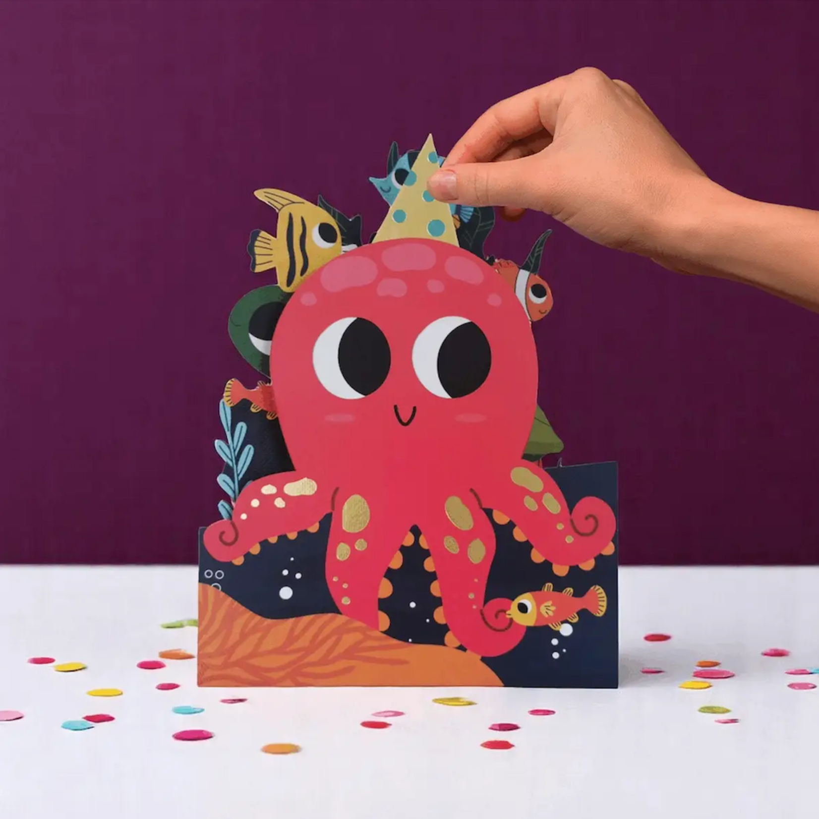 AllJoy Design Octopus Jiggly Eyes Card