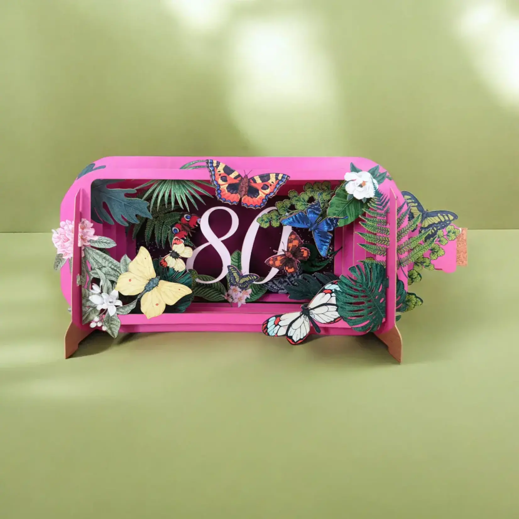 AllJoy Design 80th Butterfly 3D Bottle Card