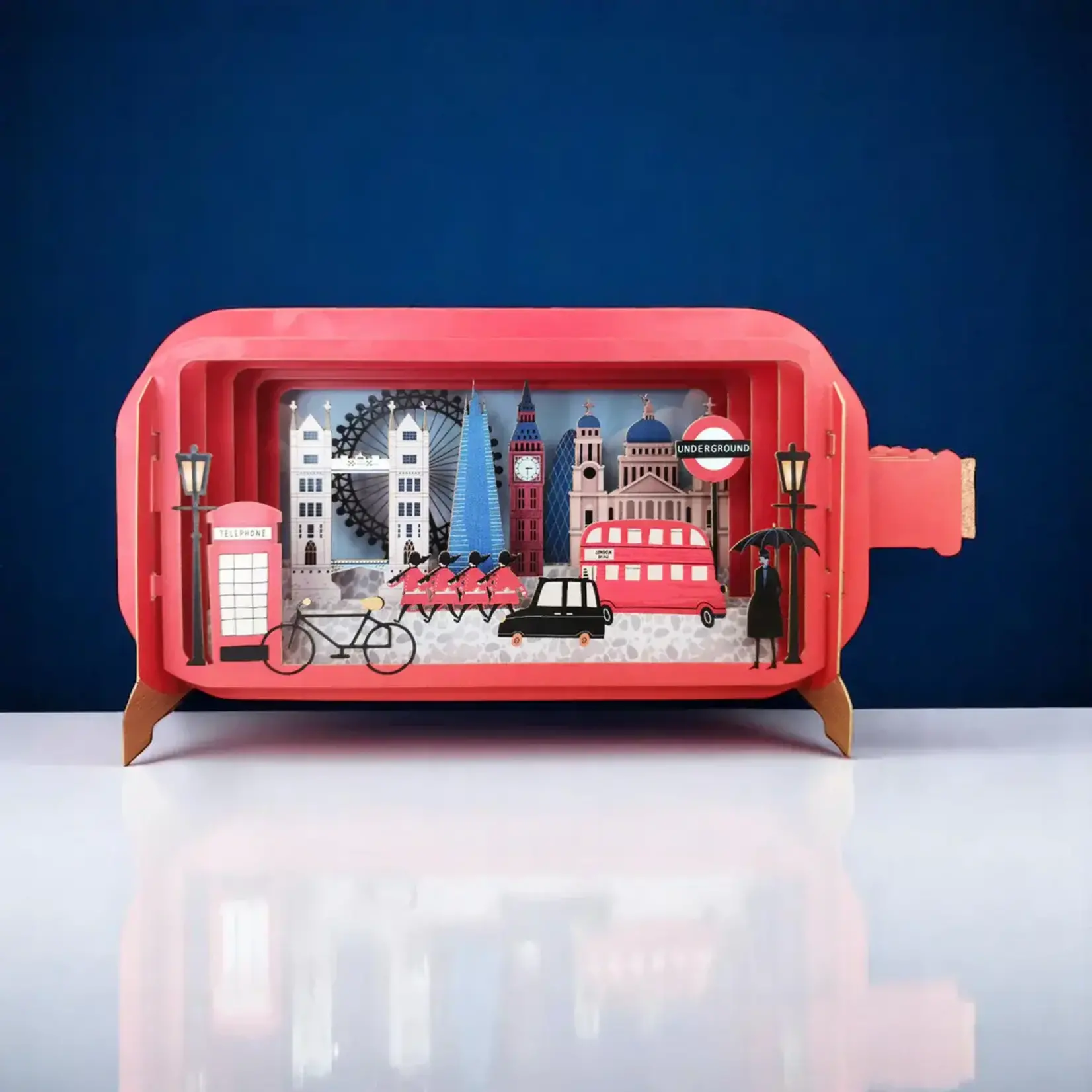 AllJoy Design Red London 3D Bottle Card