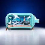 AllJoy Design Lighthouse Seagull 3D Bottle Card