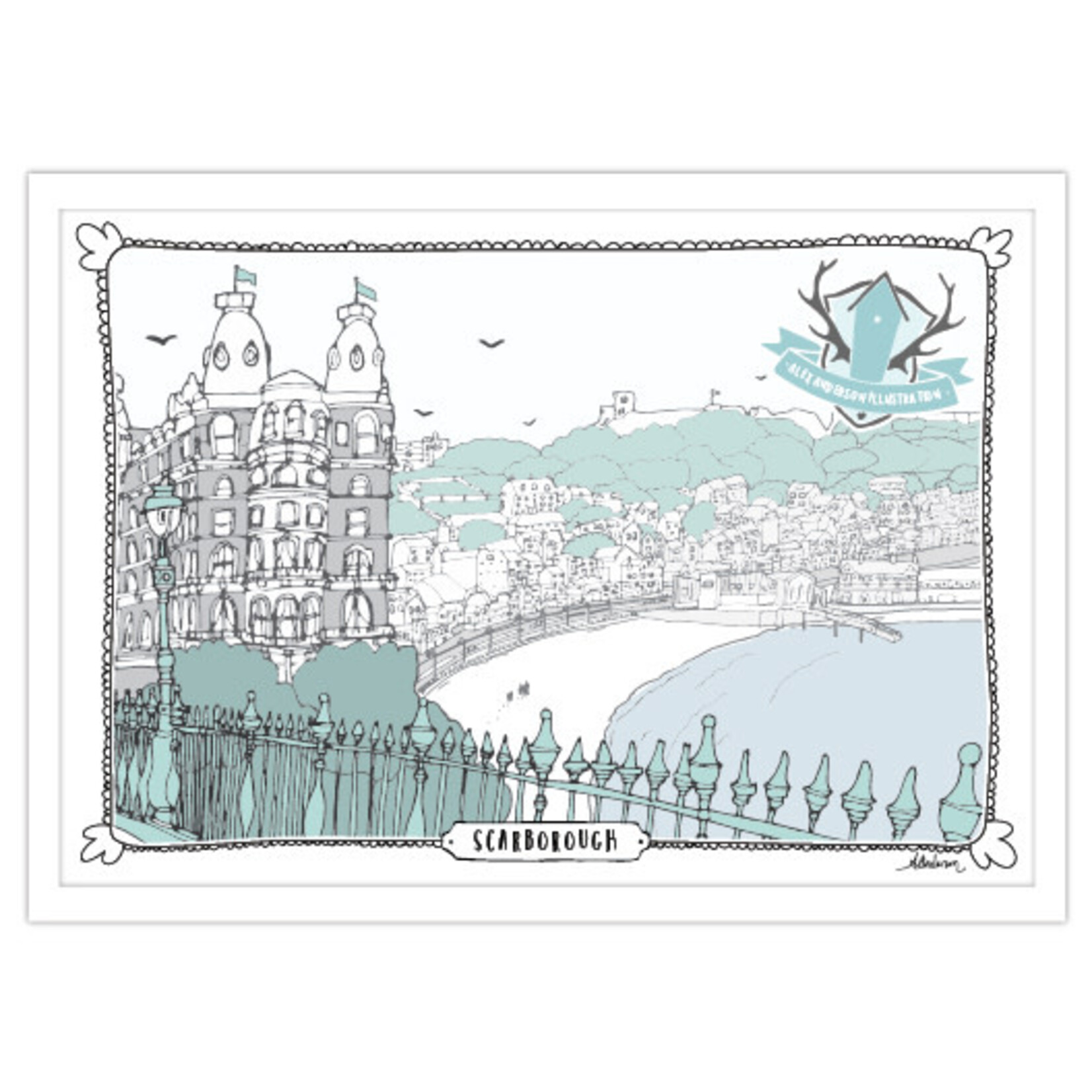 Homebird Art Alex Anderson Duck Egg Castle GRAND Illustration