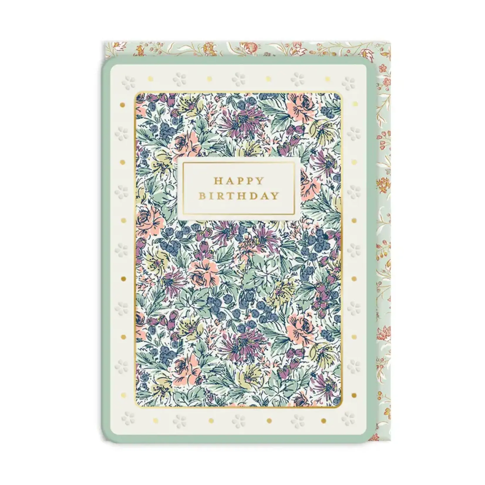 Laura Ashley Clemmie Blue Floral Happy Birthday Card