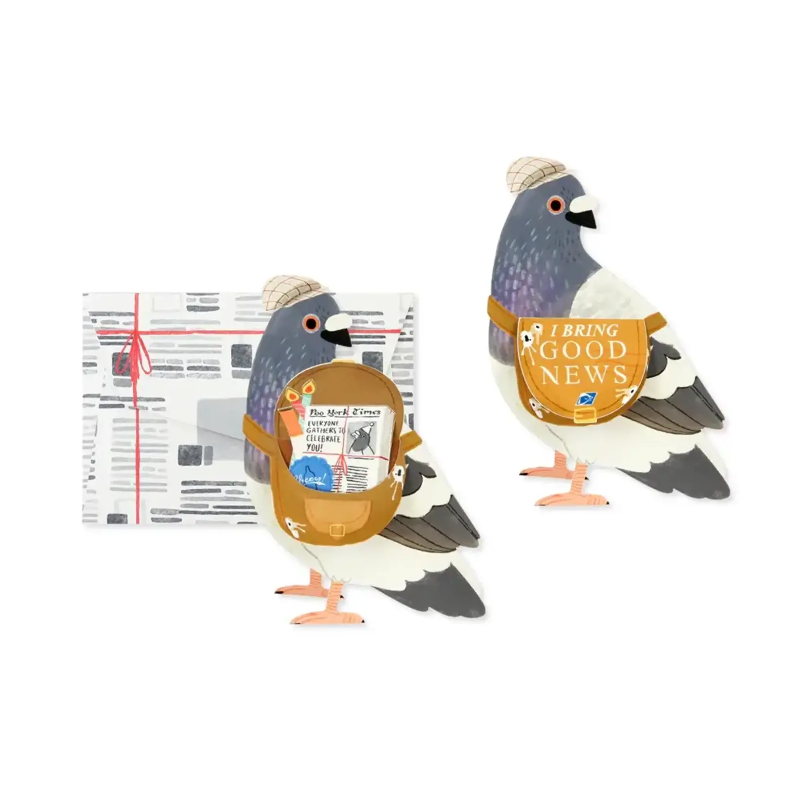 Ohh Deer Messenger Pigeon Dear Alchemy: Petite Die-Cut Greeting Card