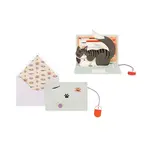 Ohh Deer Laptop Cat Dear Alchemy: Petite Die-Cut Greeting Card