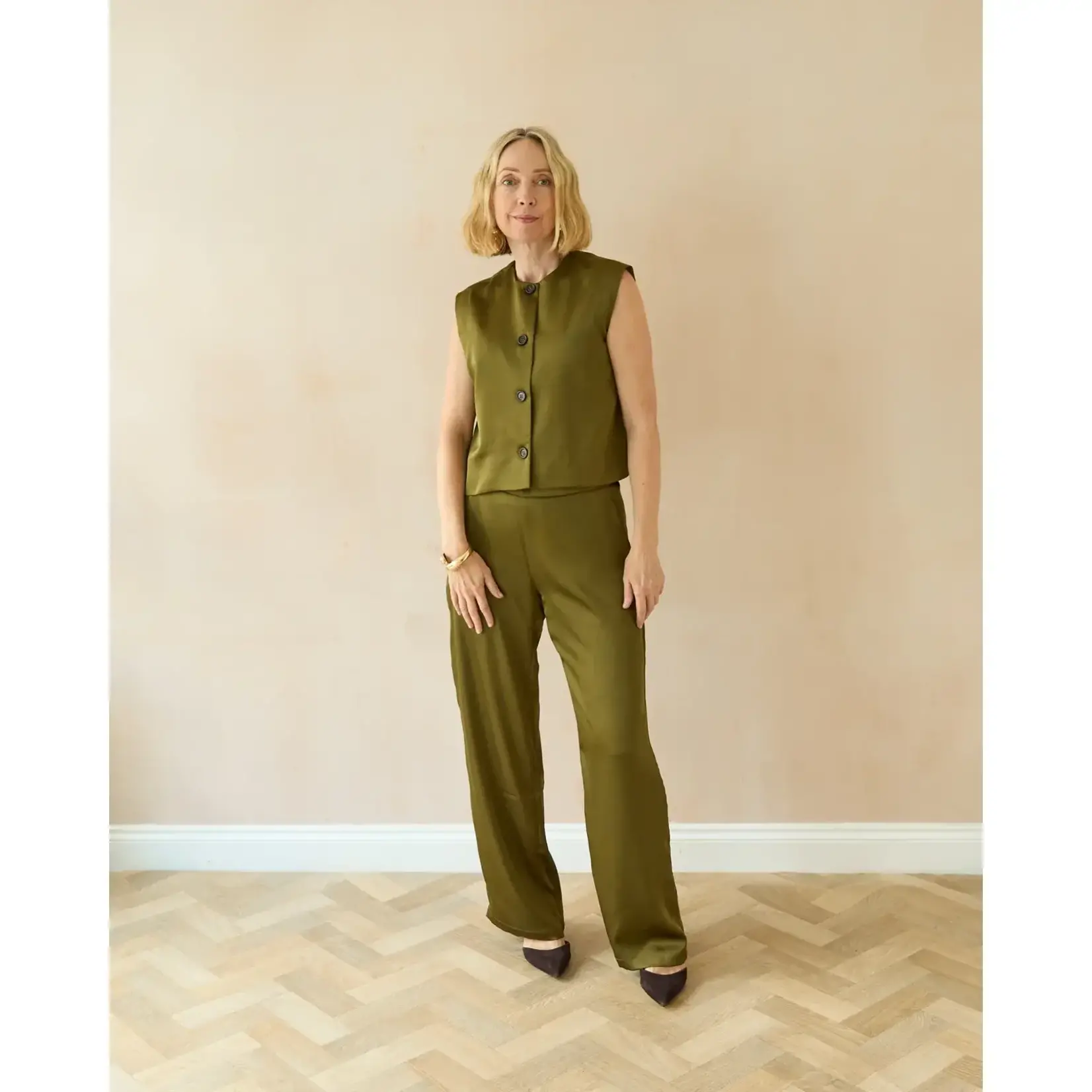 Chalk Evie Trouser Avocado