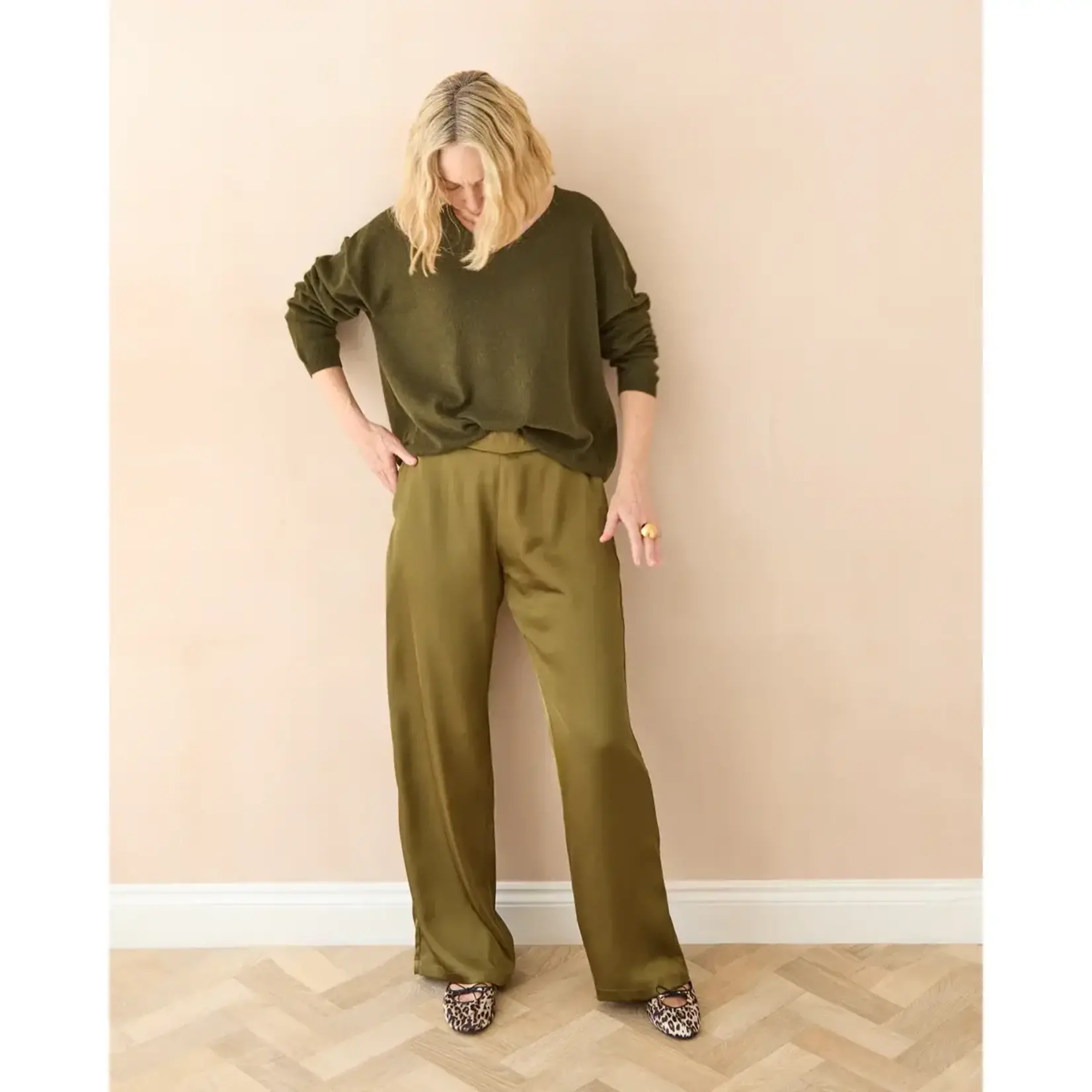 Chalk Evie Trouser Avocado