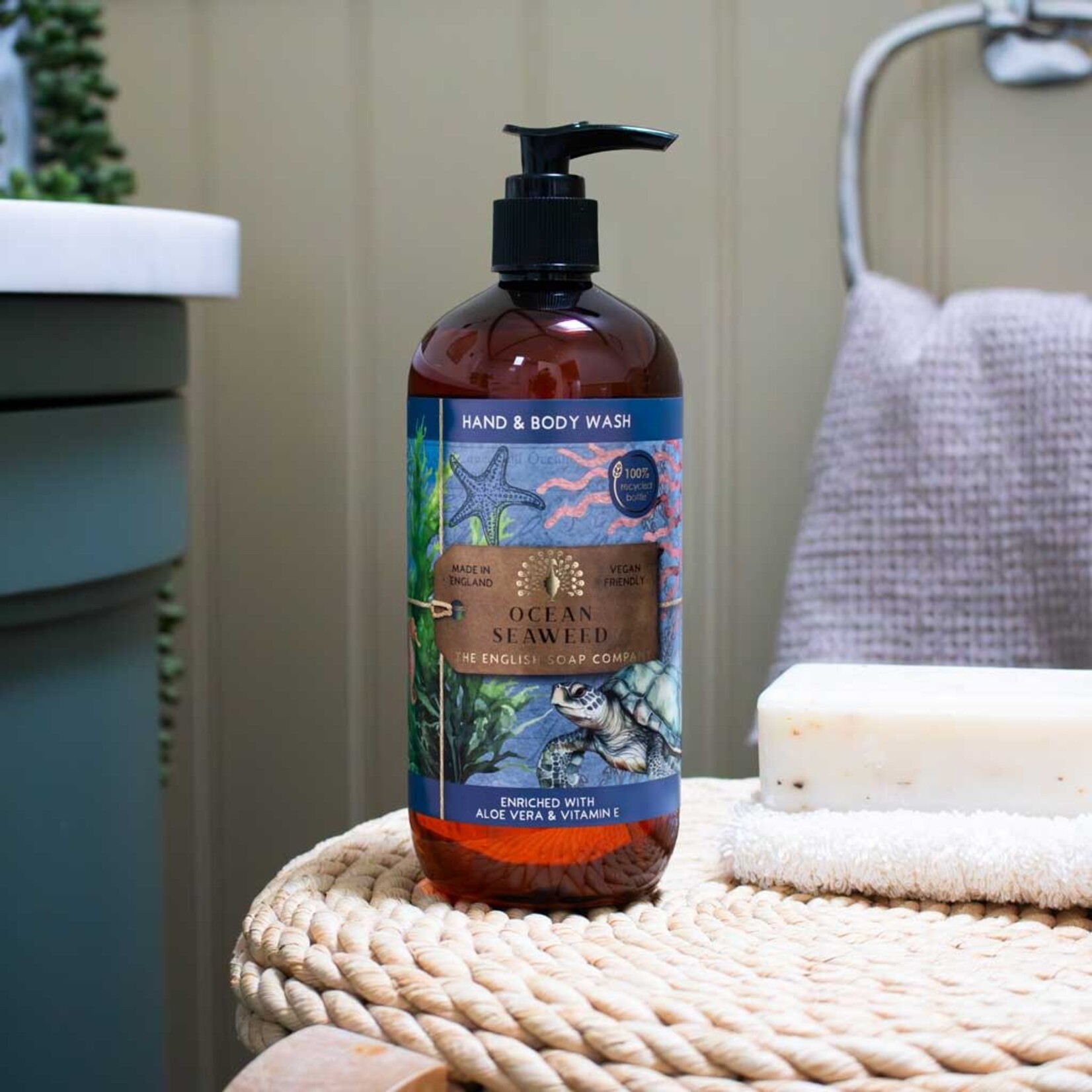 English Soap Company Ocean Seaweed Hand and Body Wash Anniversary Collection