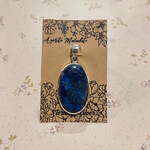 Azurite Malachite Oval Pendant 30mm