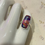 Size 7 Long thin Rectangle Oyster Turquoise Sterling Silver Ring