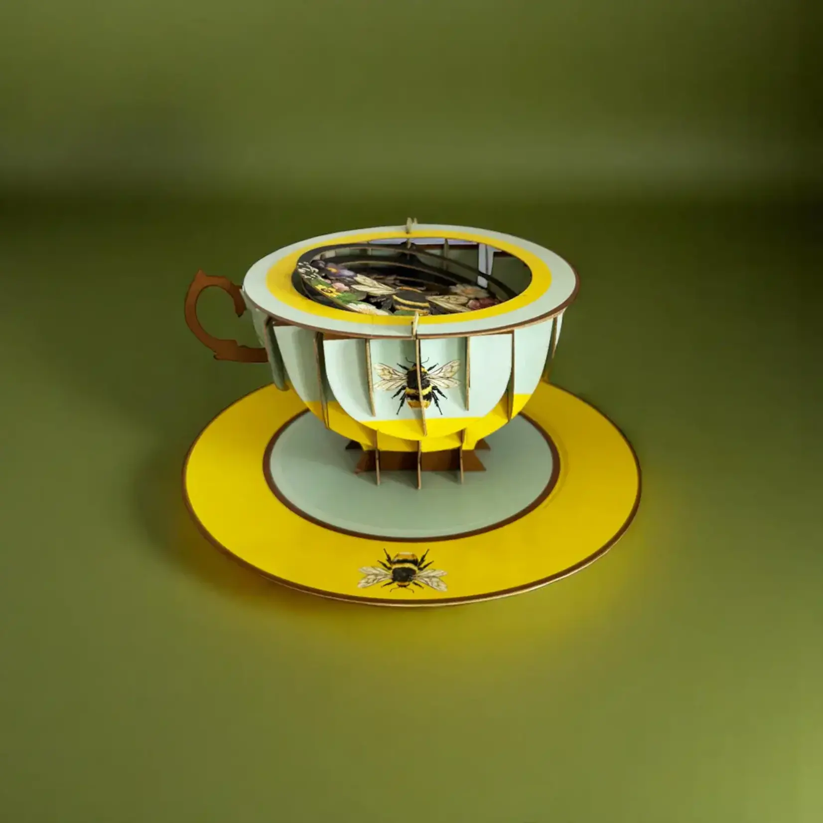 AllJoy Design Bee 3D Teacup Pop Up Card