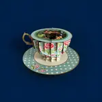 AllJoy Design Koi Fishes 3D Teacup Pop Up Card