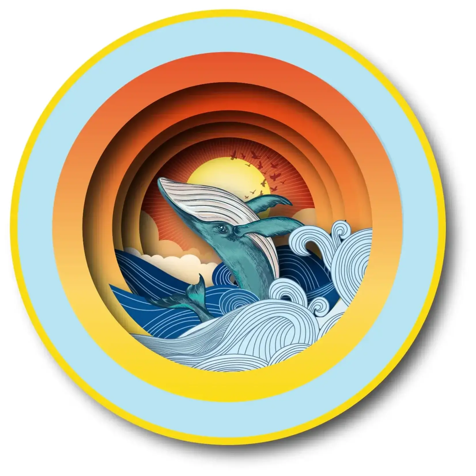 AllJoy Design Whale 3D Teacup Pop Up Card