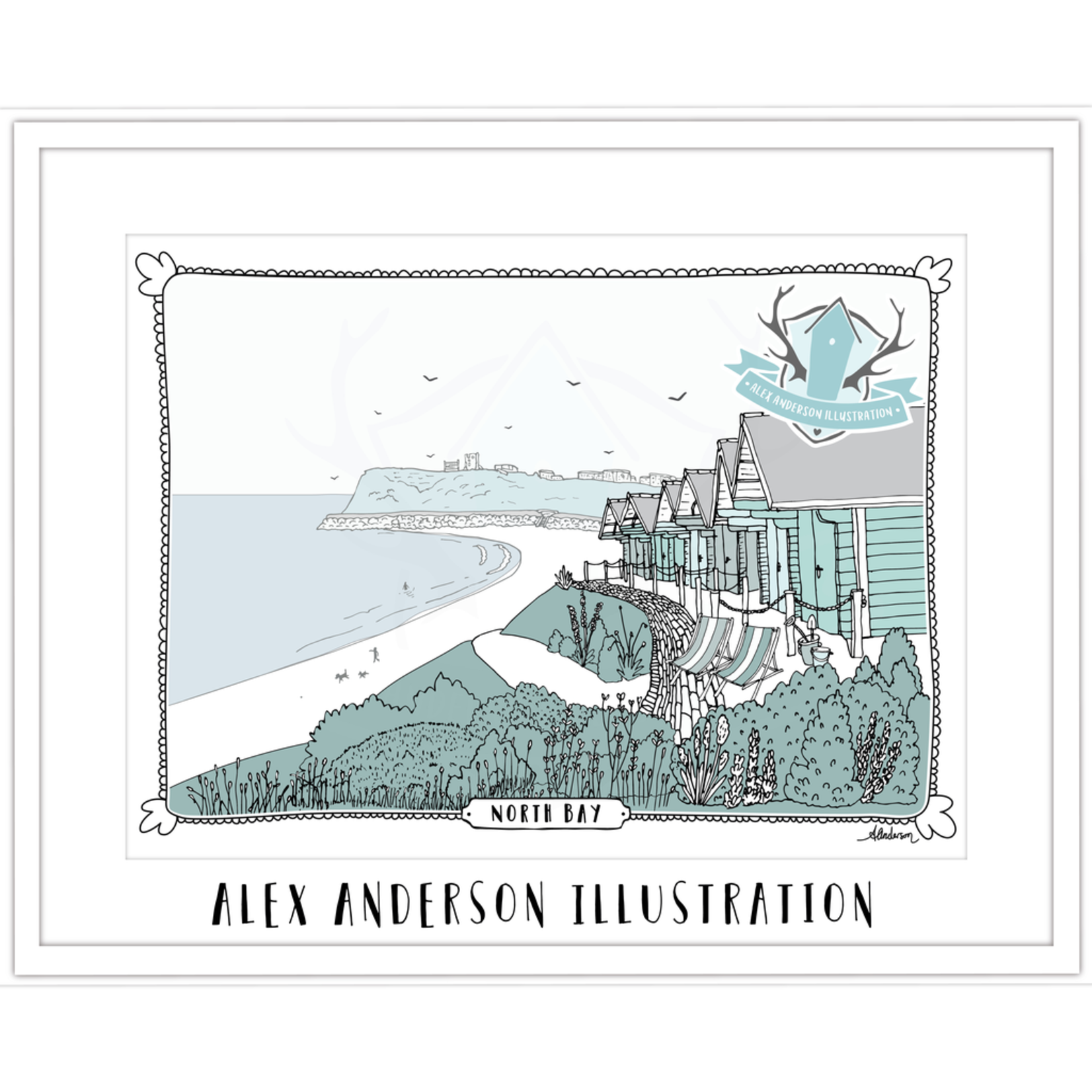 Homebird Art Alex Anderson Duck Egg NORTH BAY Illustration