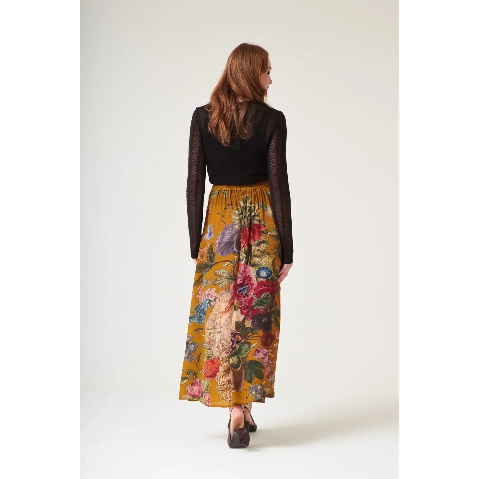 ONE HUNDRED STARS Primula Gold A-line Maxi Skirt