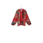 ONE HUNDRED STARS Primula Berry Pussy Bow Blouse