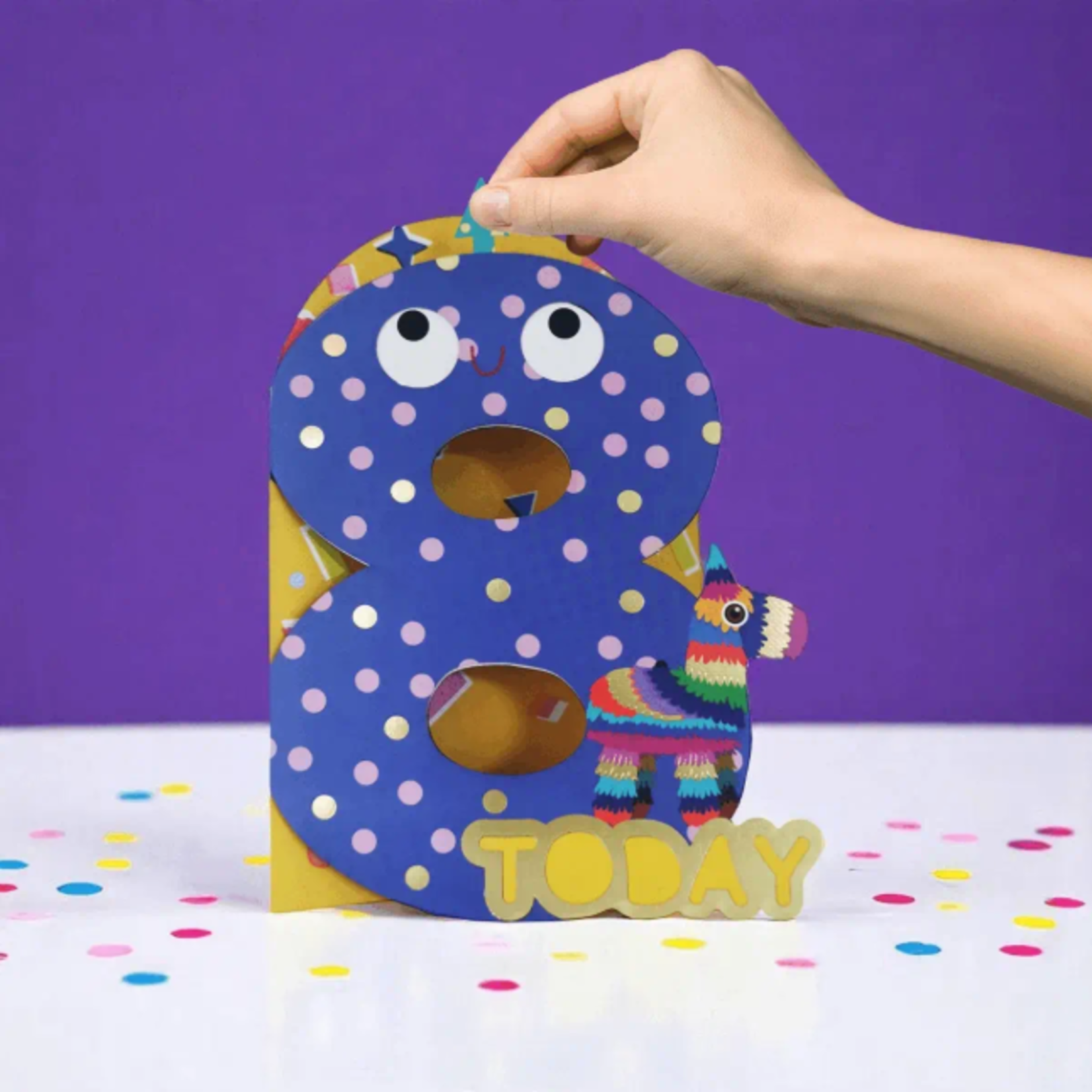 AllJoy Design Age 8 Jiggly Eyes Card