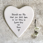 East of India Friends are like stars - Heart Porcelain coaster