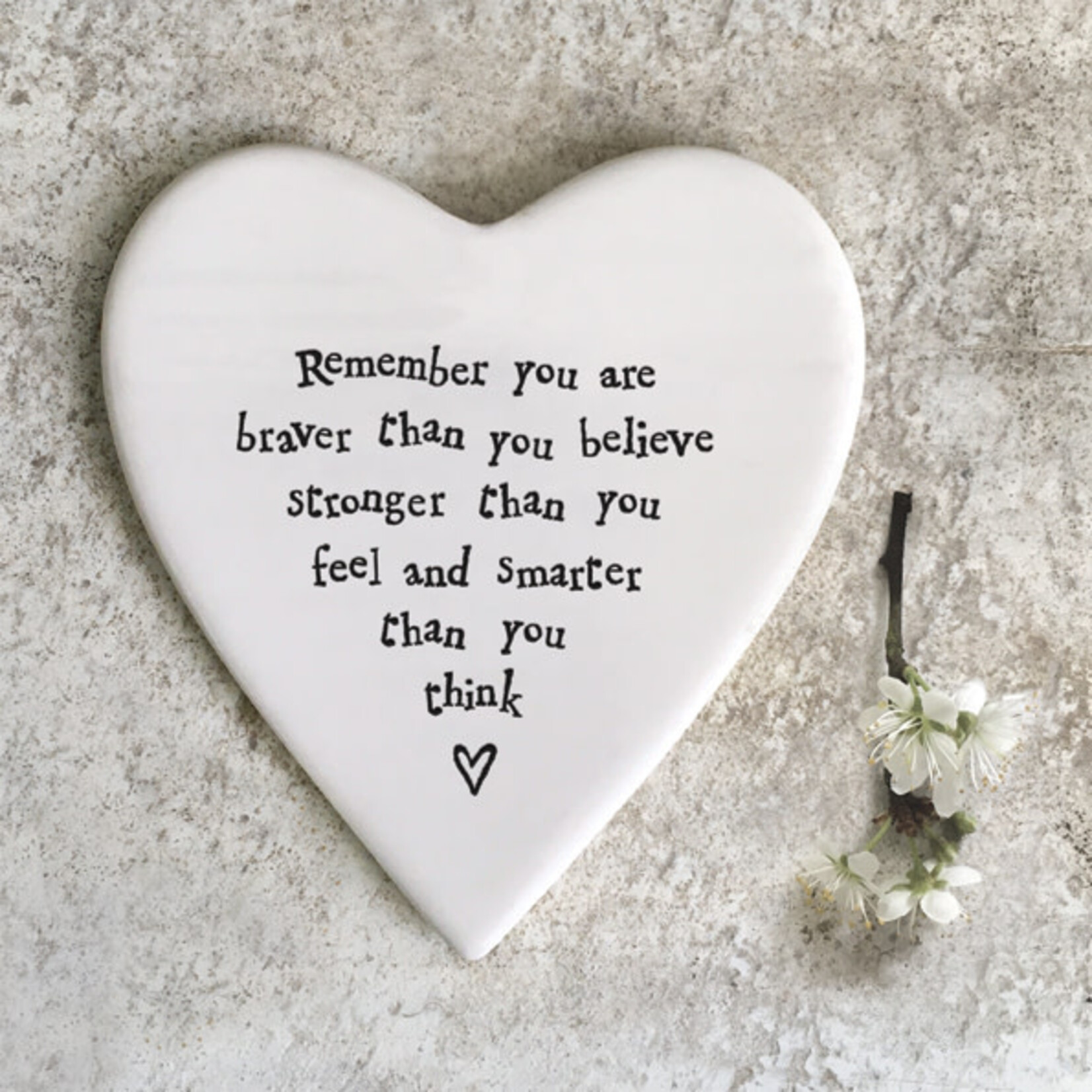 East of India Remember you are Braver Heart Porcelain coaster