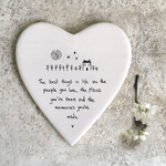 East of India Best things are people you love Porcelain Heart coaster