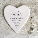 East of India Our laughs are limitless Porcelain Heart coaster