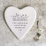 East of India So much love for you Porcelain Heart coaster
