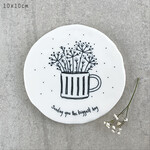 East of India Sending you the biggest hug Flowers in mug coaster