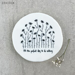 East of India Perfect day to do nothing Tall flowers coaster