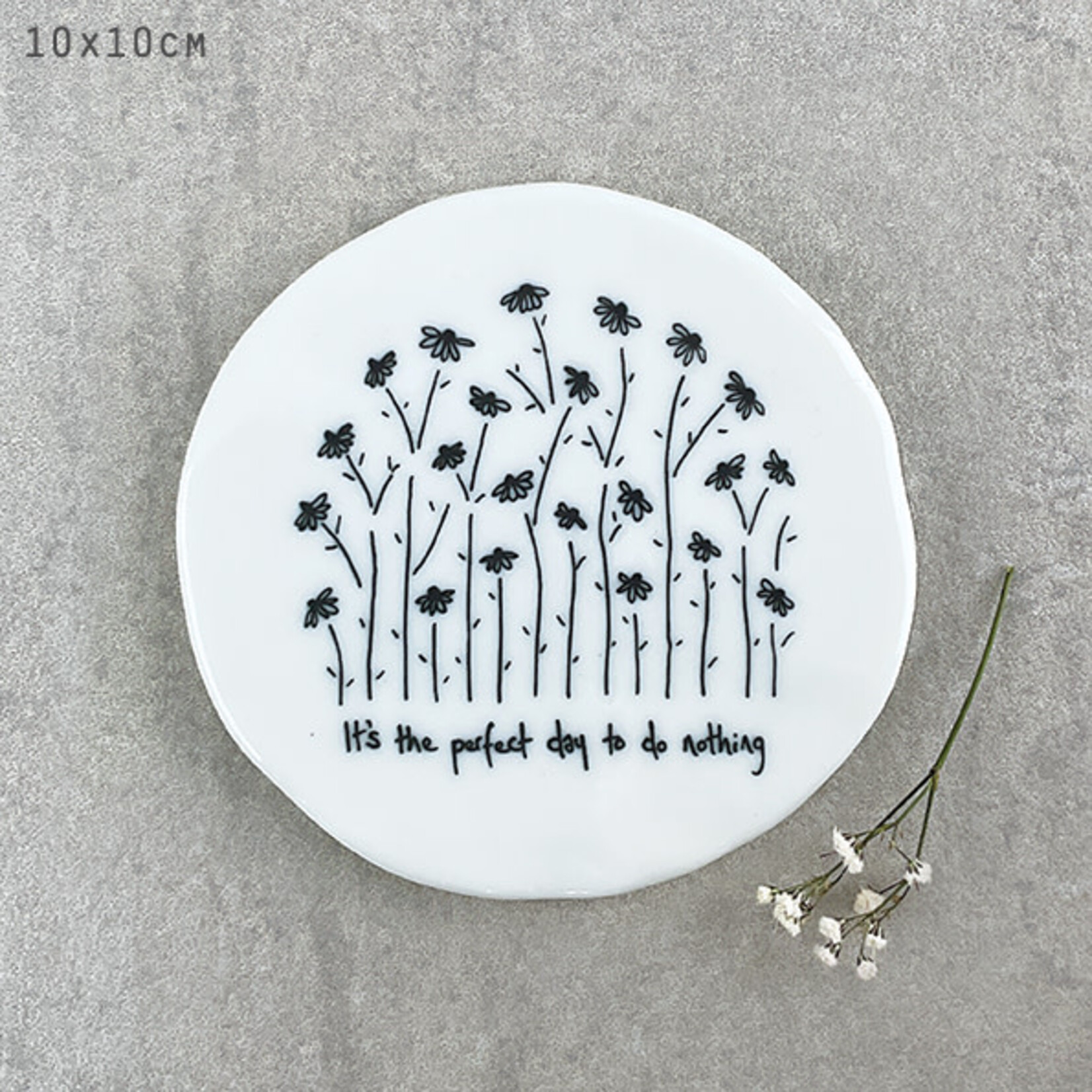 East of India Perfect day to do nothing Tall flowers coaster