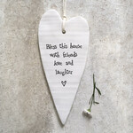 East of India Bless this house Porcelain long heart