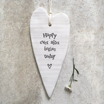 East of India Happy ever after Porcelain long heart