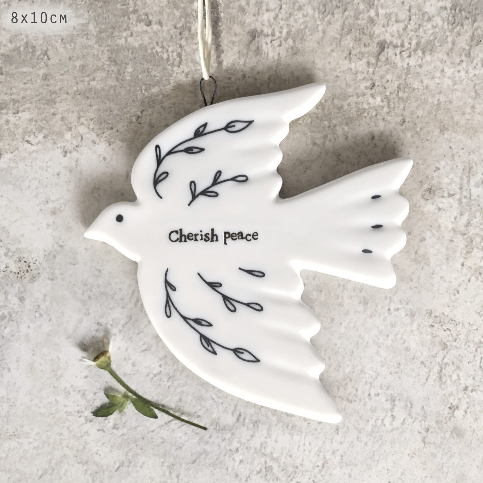 East of India Cherish peace Porcelain dove