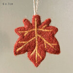 East of India Maple Felted Autumn leaf hanger