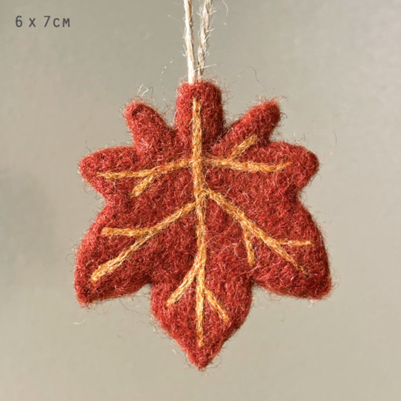 East of India Maple Felted Autumn leaf hanger