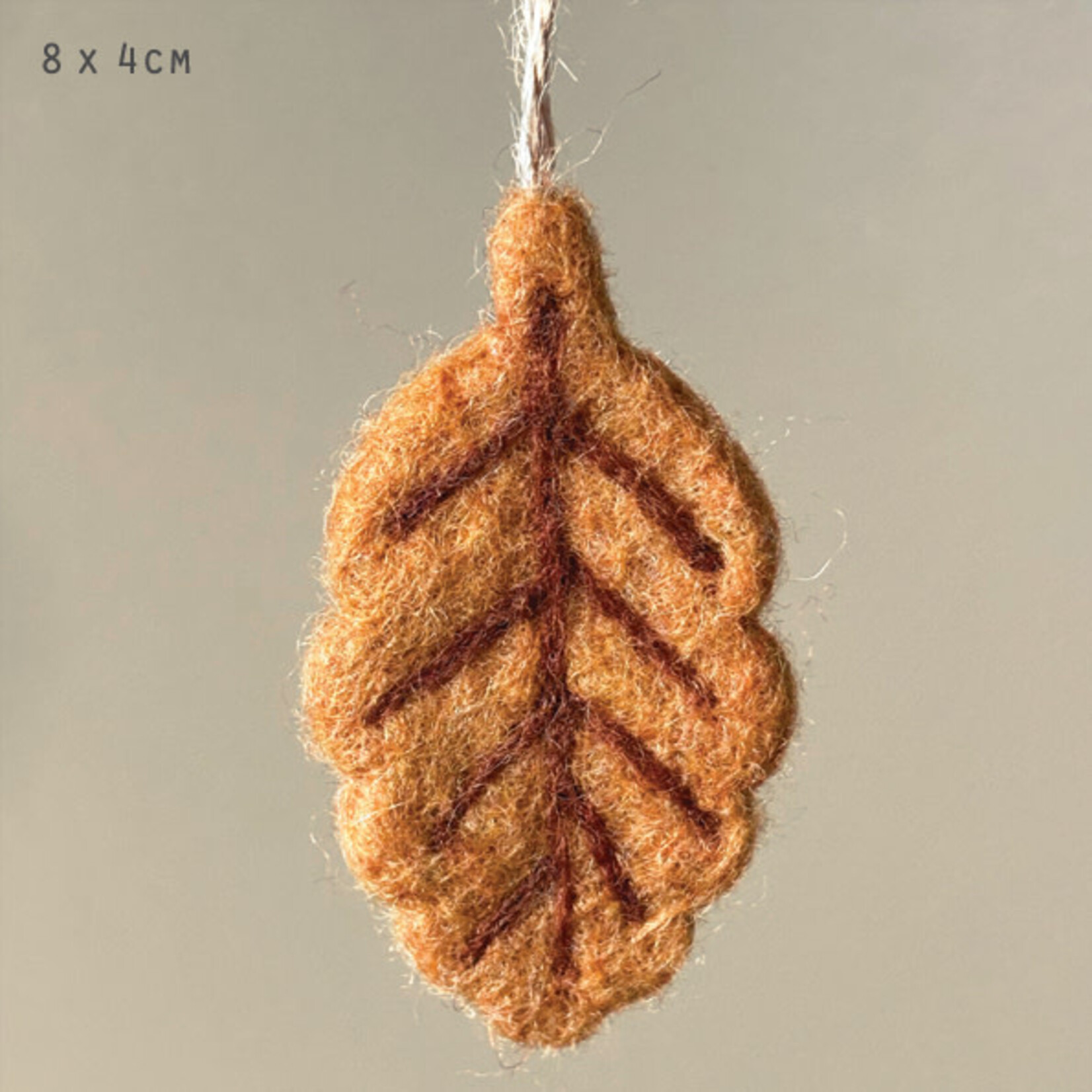 East of India Beech Felted Autumn leaf hanger