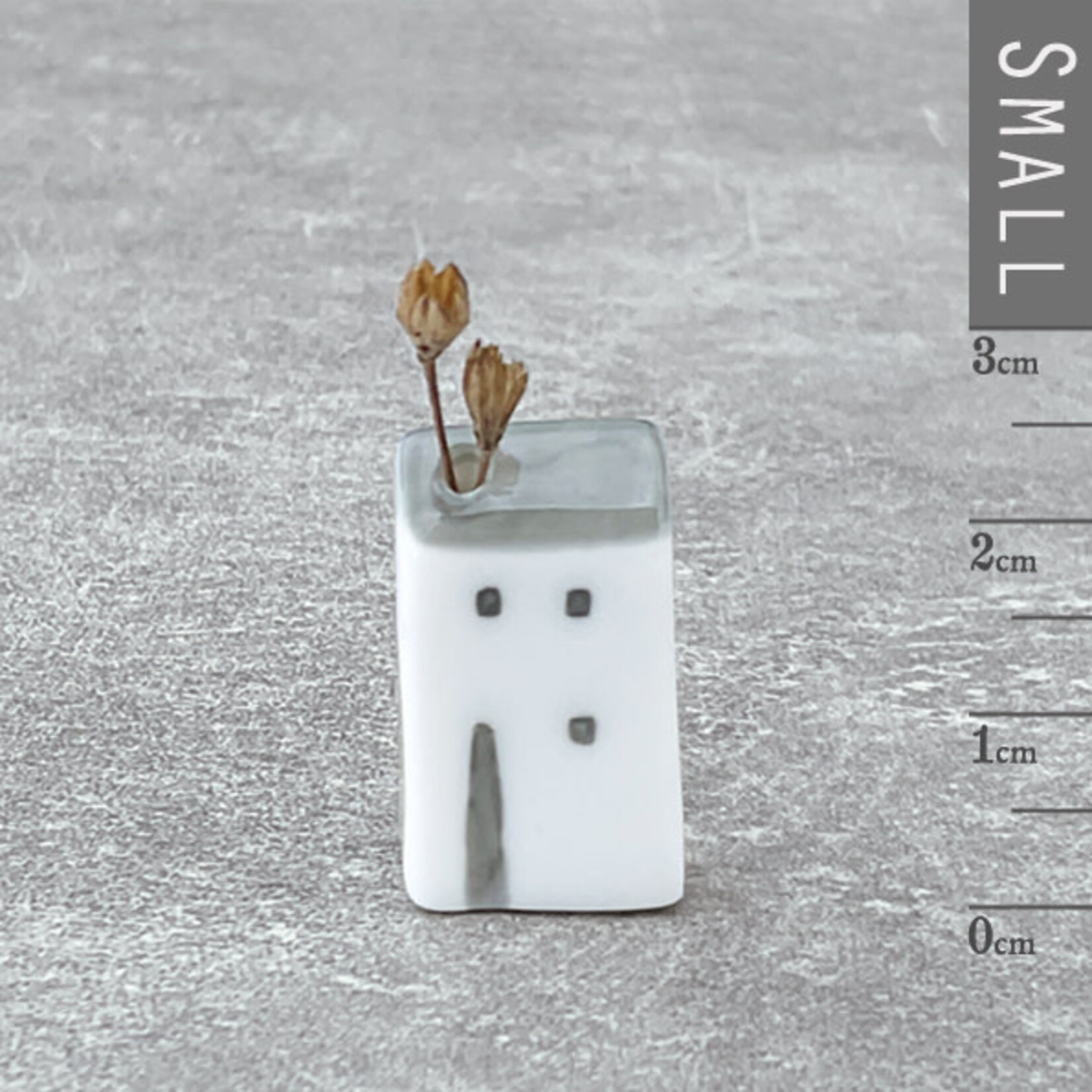 East of India Tall Porcelain cottage House for Stems