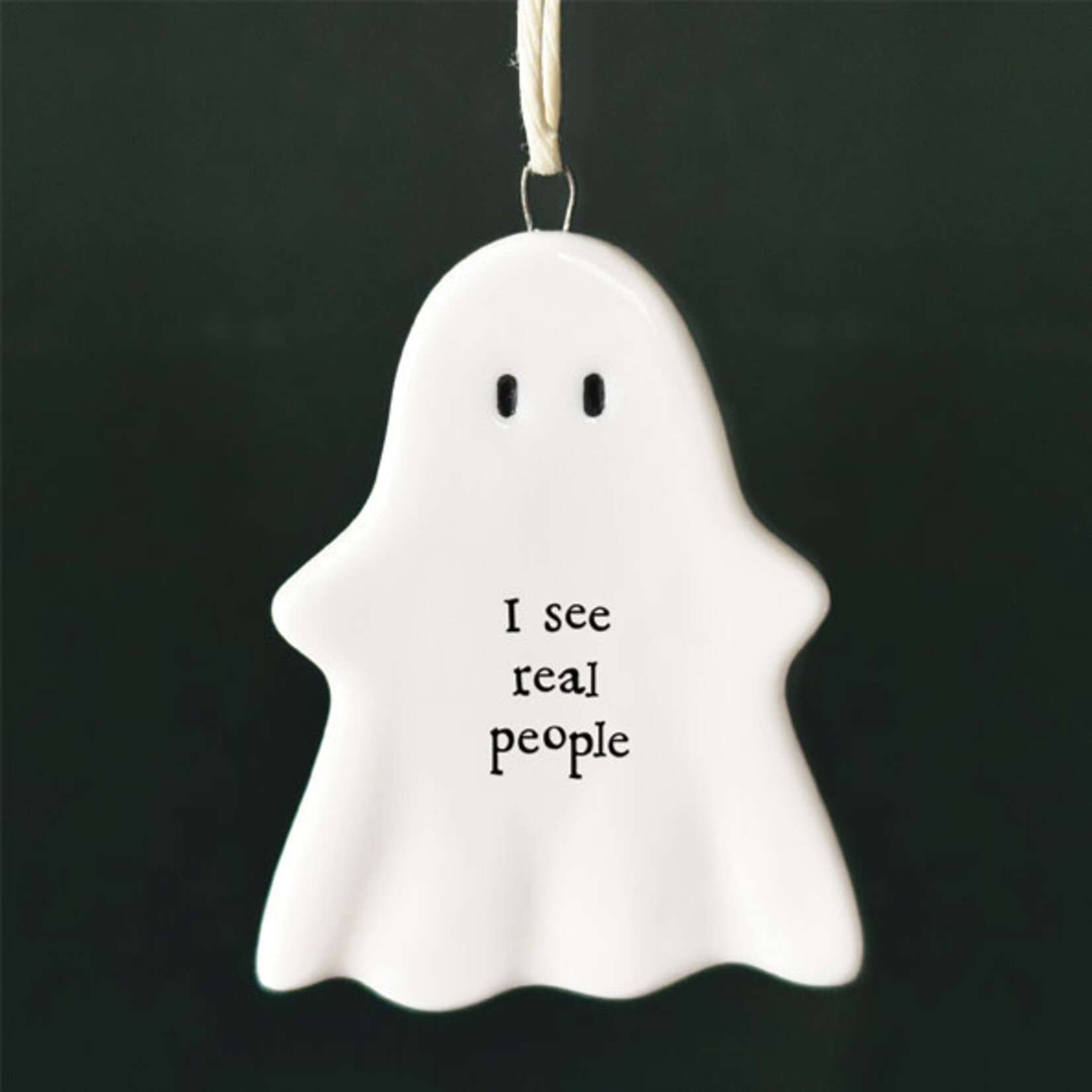 East of India I see real people Hanging ghost plaque
