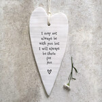 East of India May not always be with you Porcelain long heart