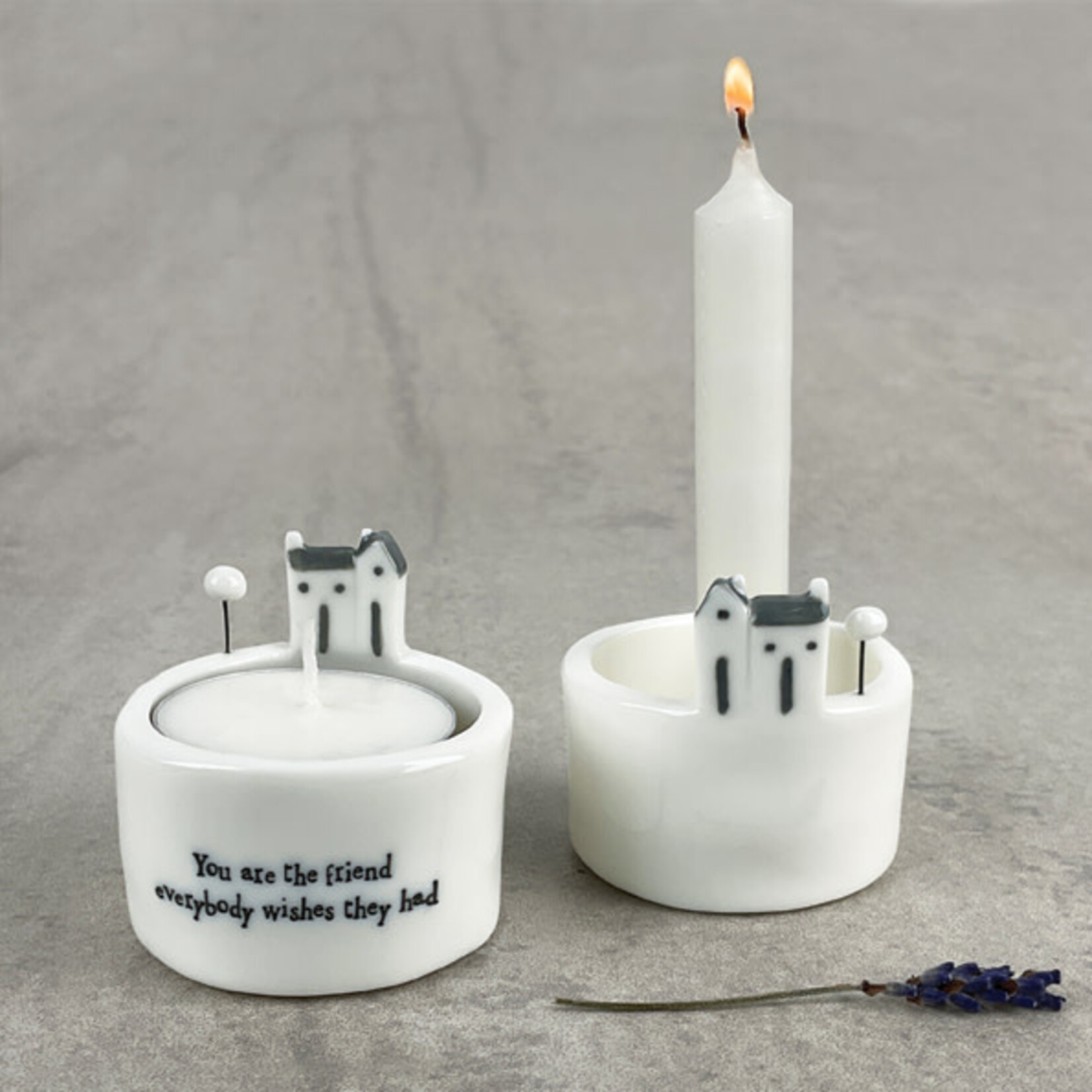 East of India You are the friend candle holder with tealight and pillar