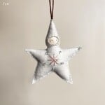 East of India Cream Small felt star baby