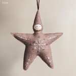 East of India Pink Large felt star baby Decoration