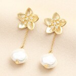 Lisa Angel Flower and Pearl Drop Earrings Lisa Angel Flower and Pearl Drop Earrings