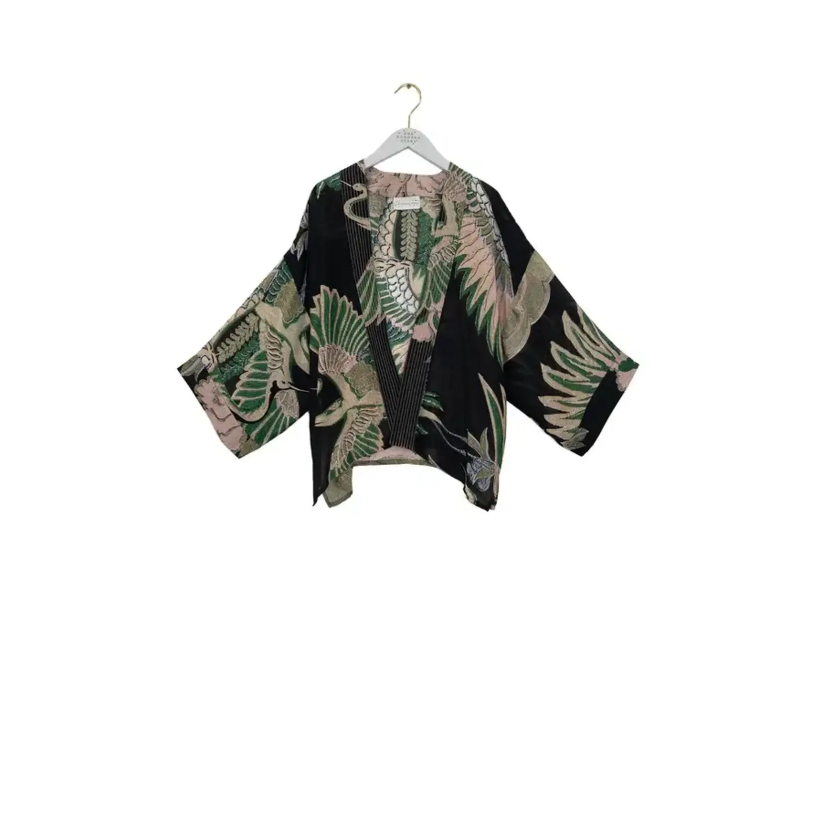ONE HUNDRED STARS Crane Emerald Kimono