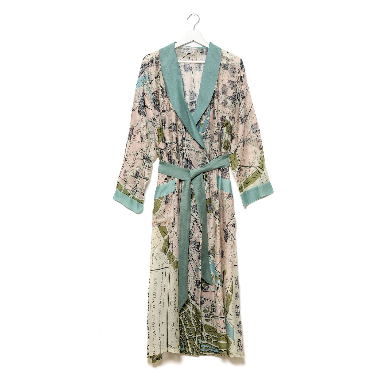 ONE HUNDRED STARS Paris Streets and Monuments Map Print Dressing Gown