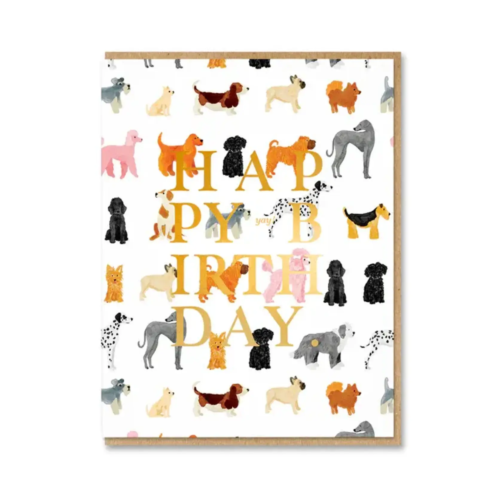 All The Ways To Say Birthday Dogs Pattern Birthday Card