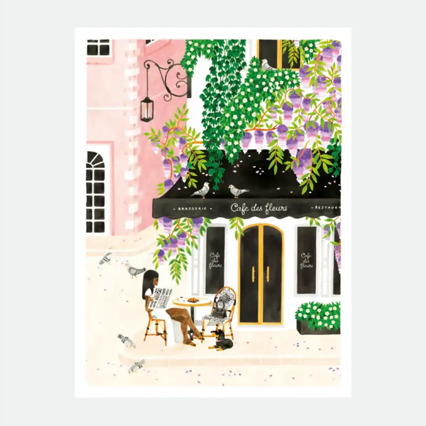 All The Ways To Say Paris Cafe Art Print - Small - 18 x 24cm