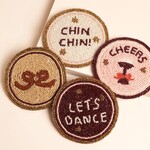 Lisa Angel Set of 4 Beaded Party Coasters