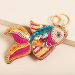 Lisa Angel Beaded Rainbow Fish Keyring and Bag Charm